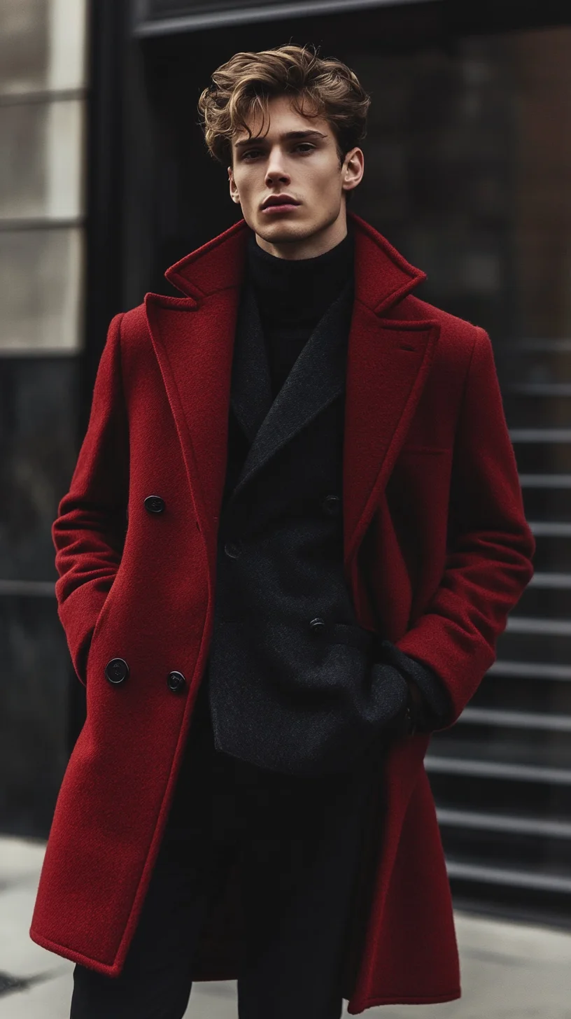Elevate Your Look with a Bold Red Overcoat: The Ultimate Statement Piece