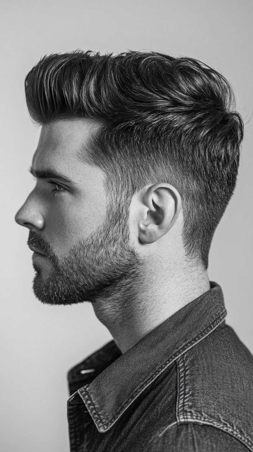 Elevate Your Look with a Bold Textured Pompadour: Effortless Style Awaits!