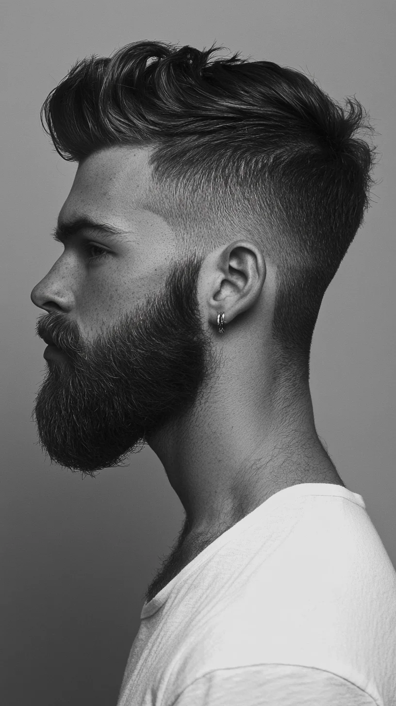 Elevate Your Look with a Bold Textured Undercut and Statement Beard