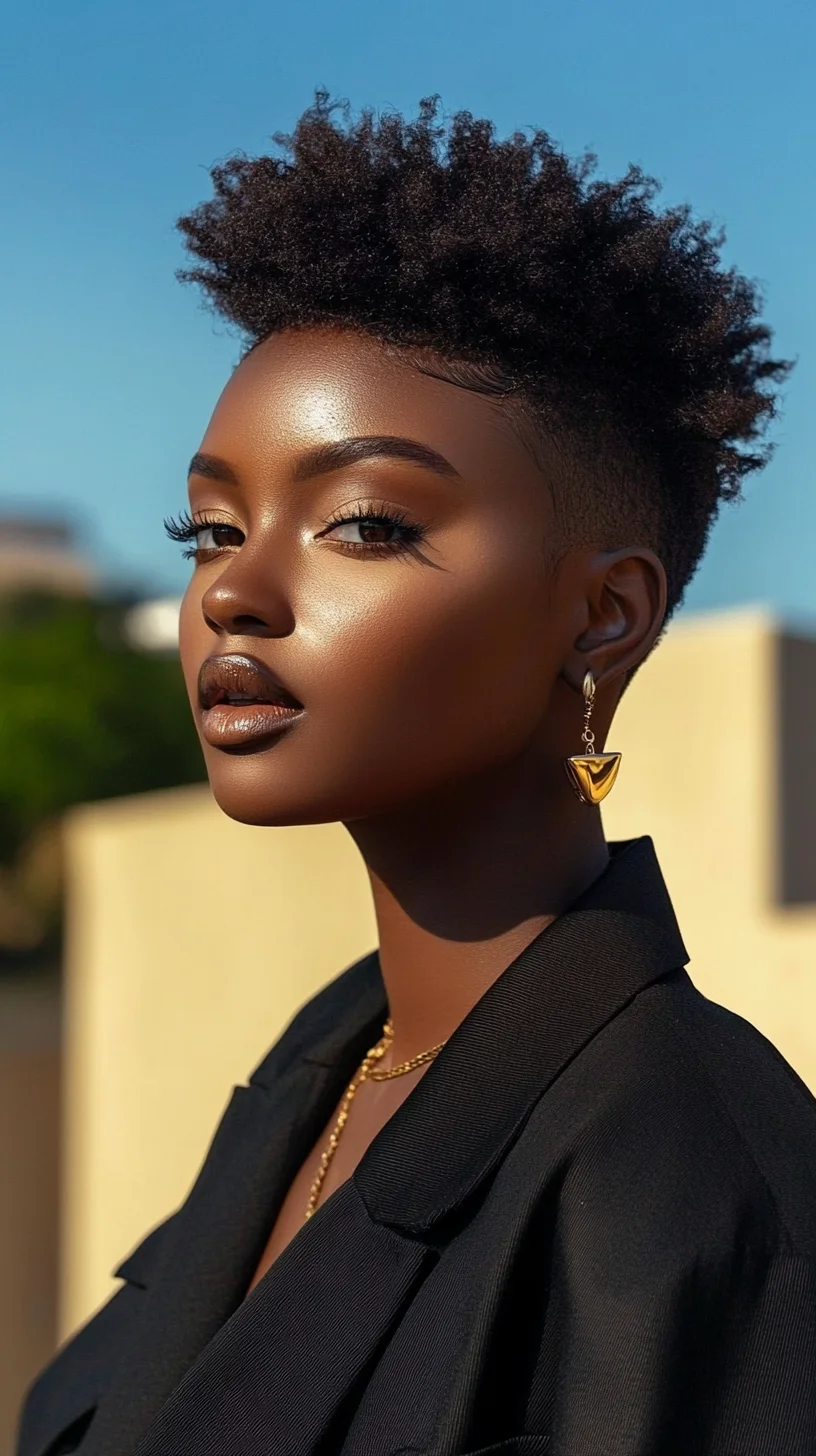Elevate Your Look with a Chic Textured Tapered Afro