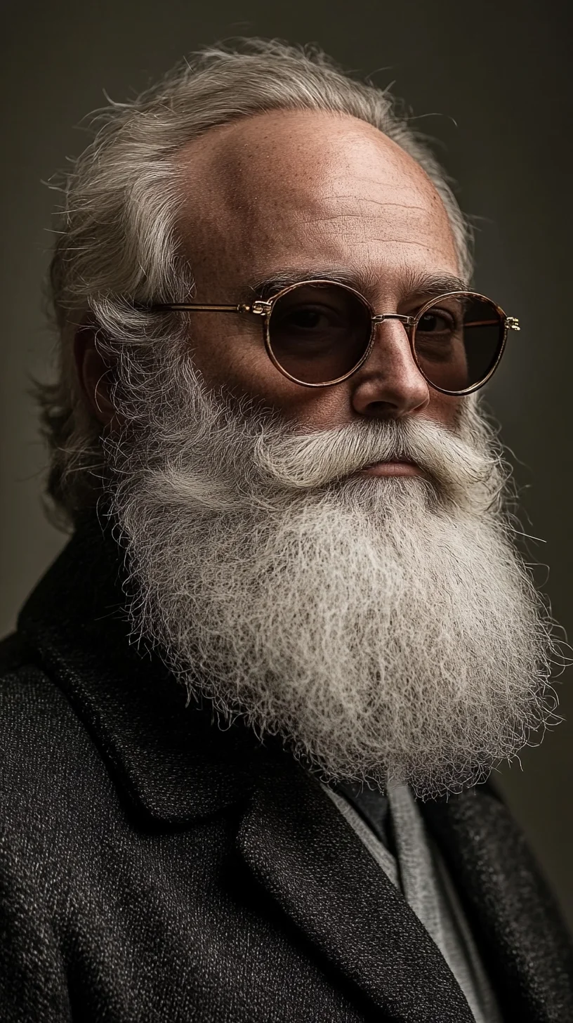 Elevate Your Look with a Distinguished Full Beard and Mustache Combo