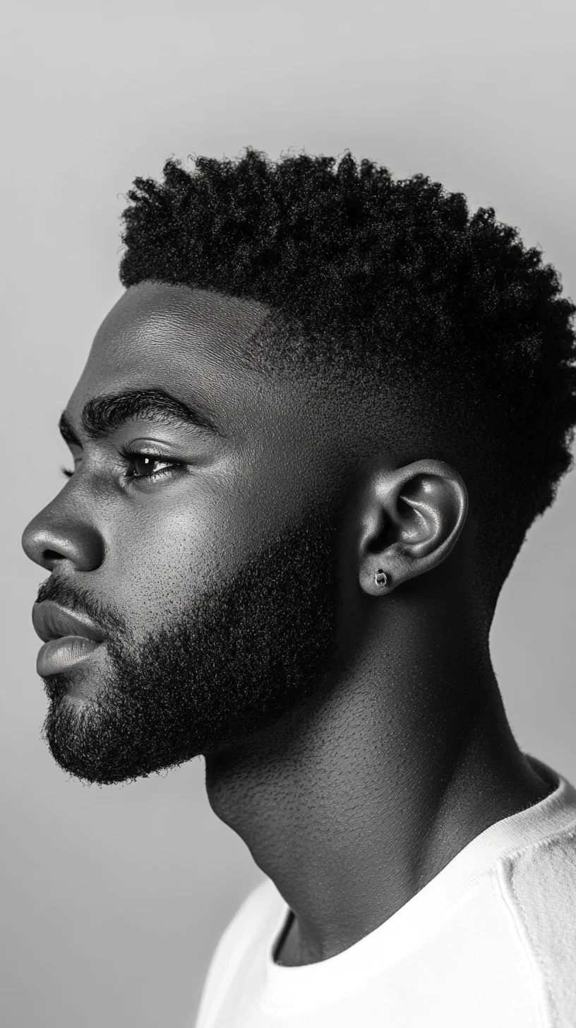 Elevate Your Look with a Sharp Fade and Textured Curls