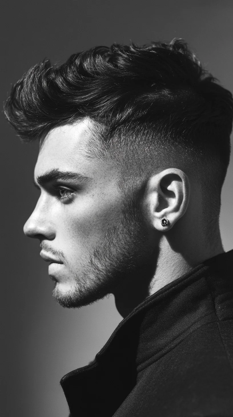 Elevate Your Look with a Sharp, Textured Pompadour for Effortless Style
