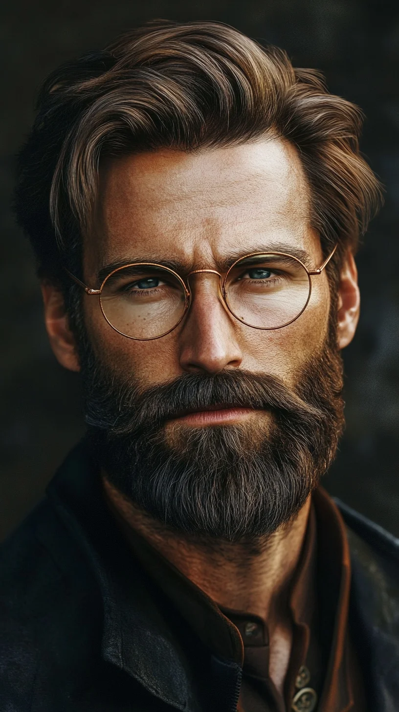 Elevate Your Look with a Sophisticated Beard and Stylish Eyewear