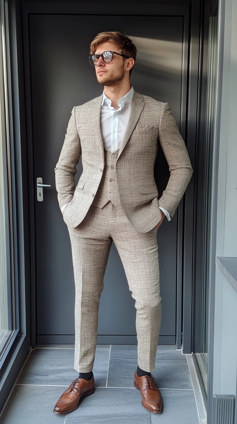 Elevate Your Look with a Tailored Beige Suit: Sophistication Meets Comfort