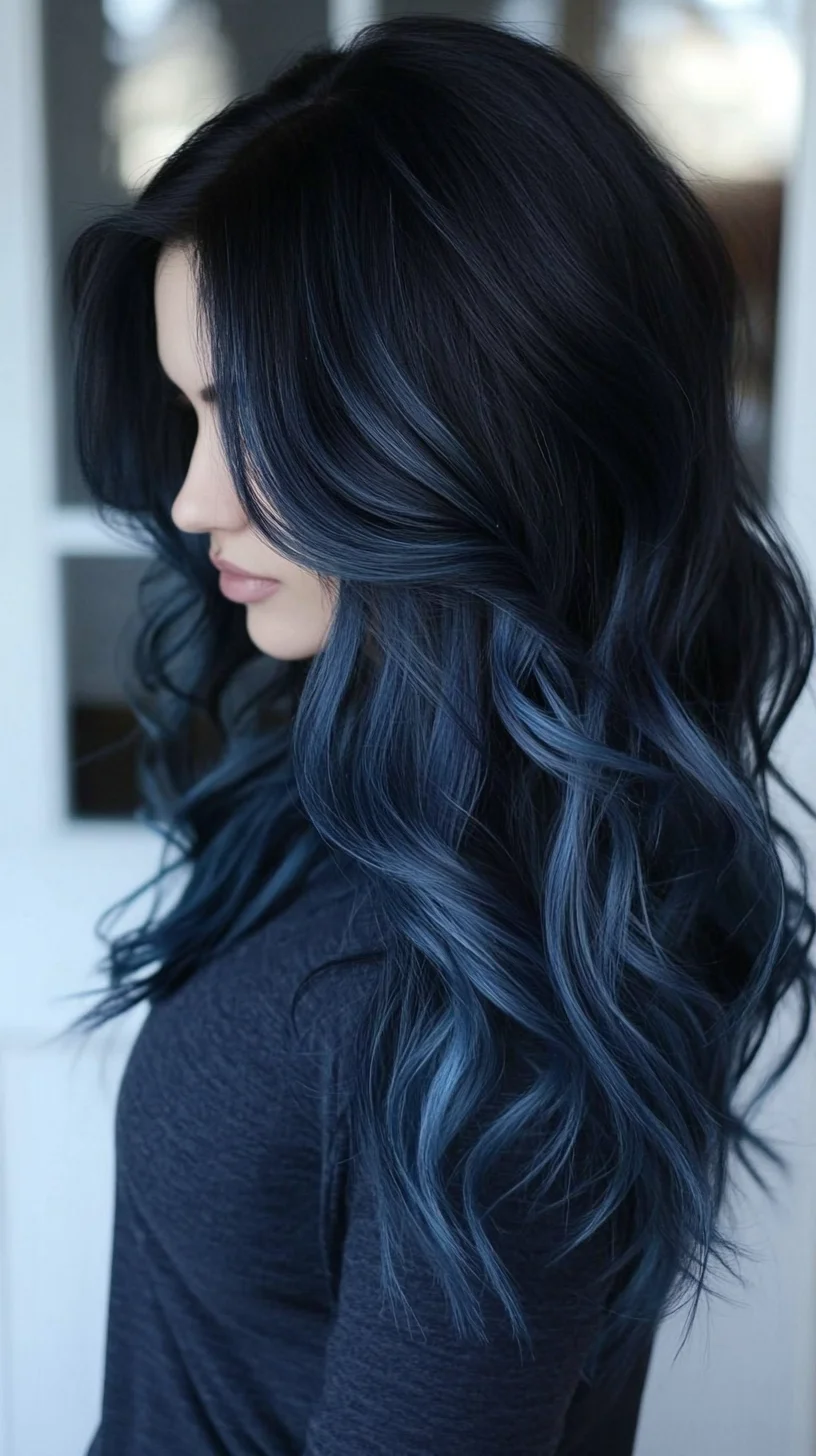Elevate Your Look with Bold Blue-Black Waves