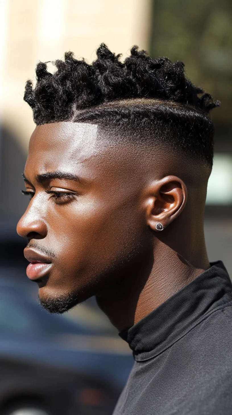 Elevate Your Look with Bold Natural Texture and Crisp Fade