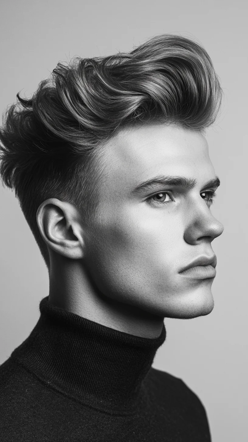 Elevate Your Look with Chic Textured Locks and a Sleek Turtleneck