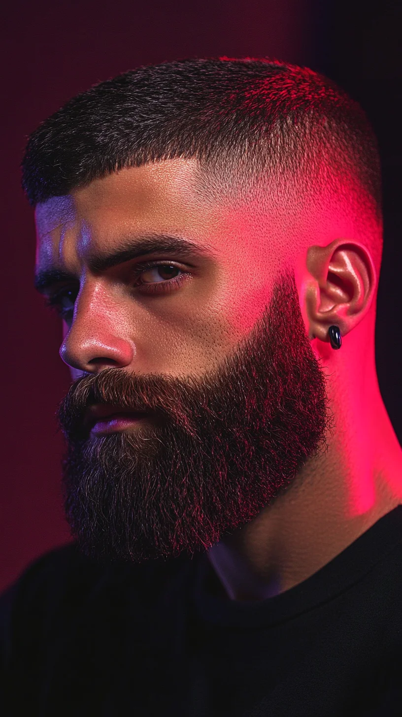Elevate Your Look with the Strikingly Defined Beard and Fade Combo