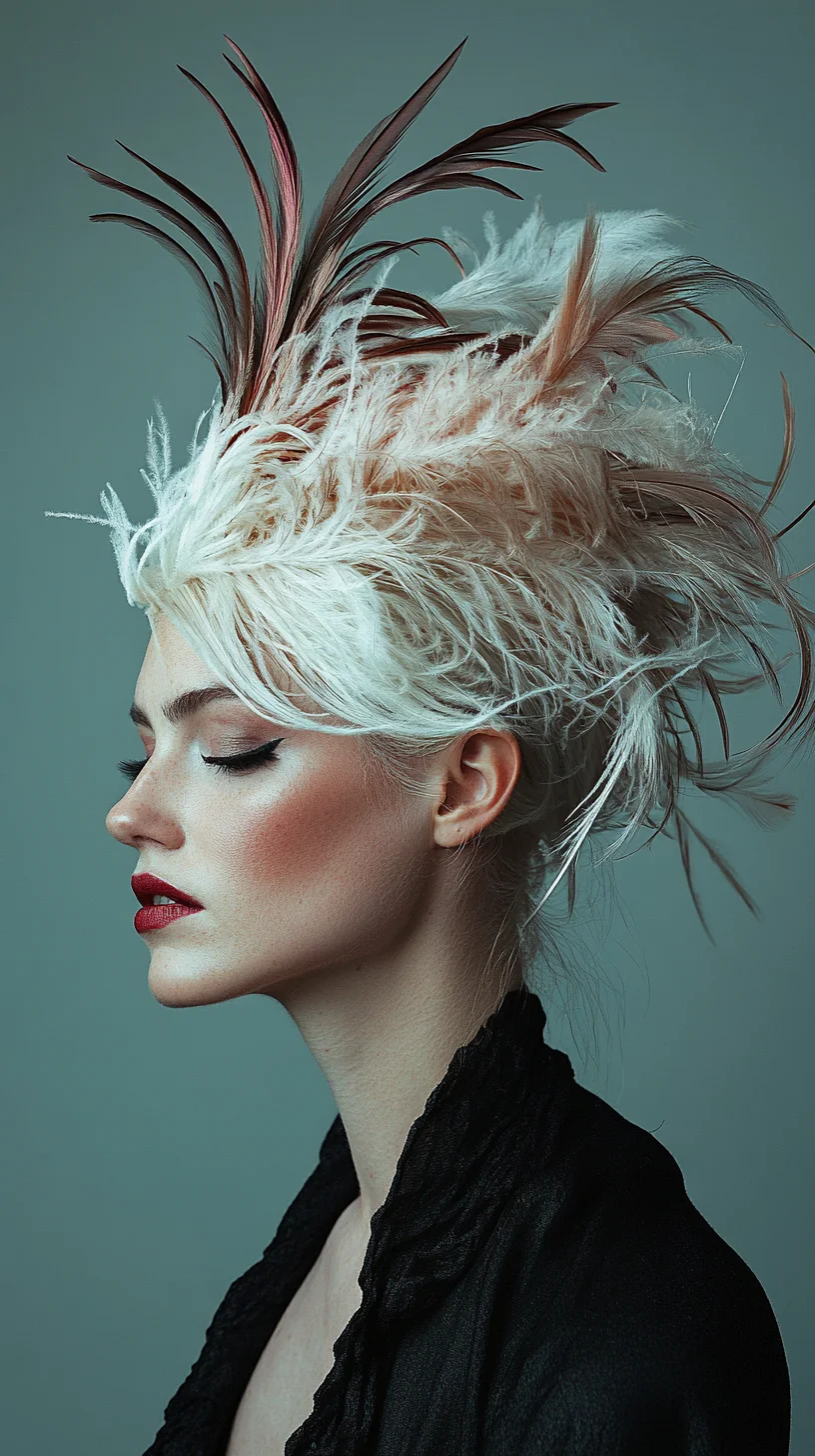 Elevate Your Look with this Avant-Garde Feathered Hairstyle