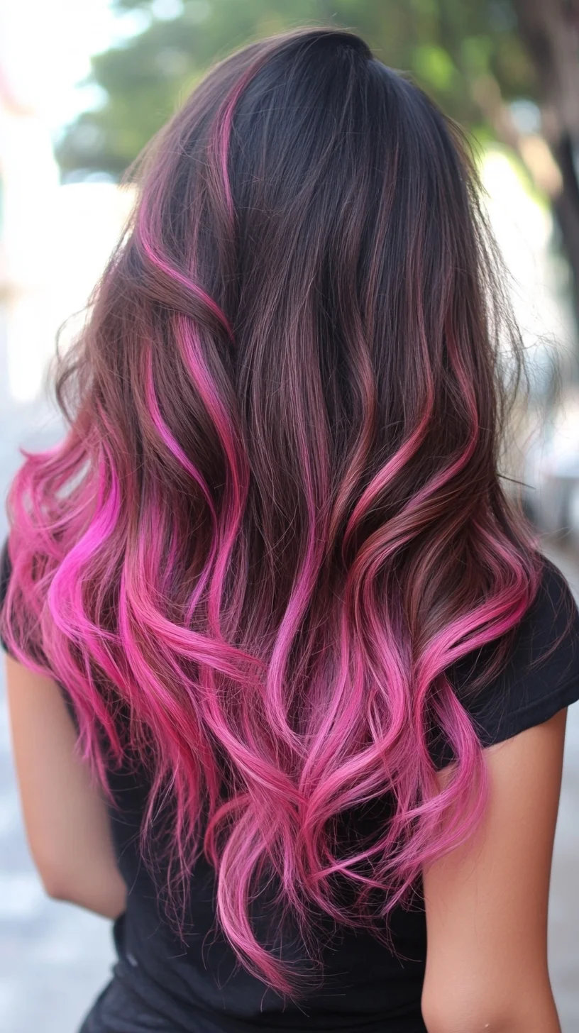 Elevate Your Look with Trendy Pink Ombre Waves