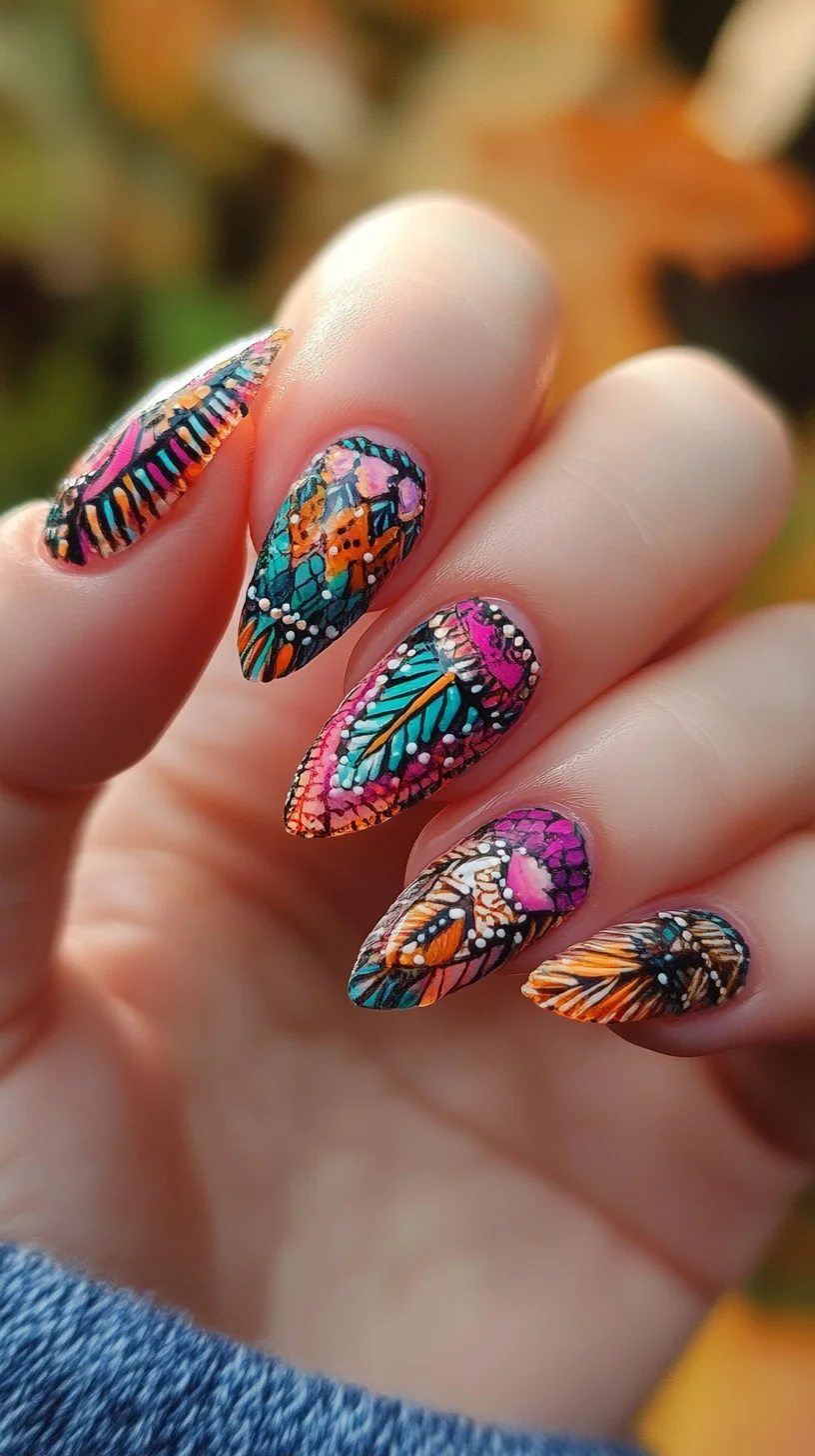 Elevate Your Look with Vibrant Tribal-Inspired Nail Art