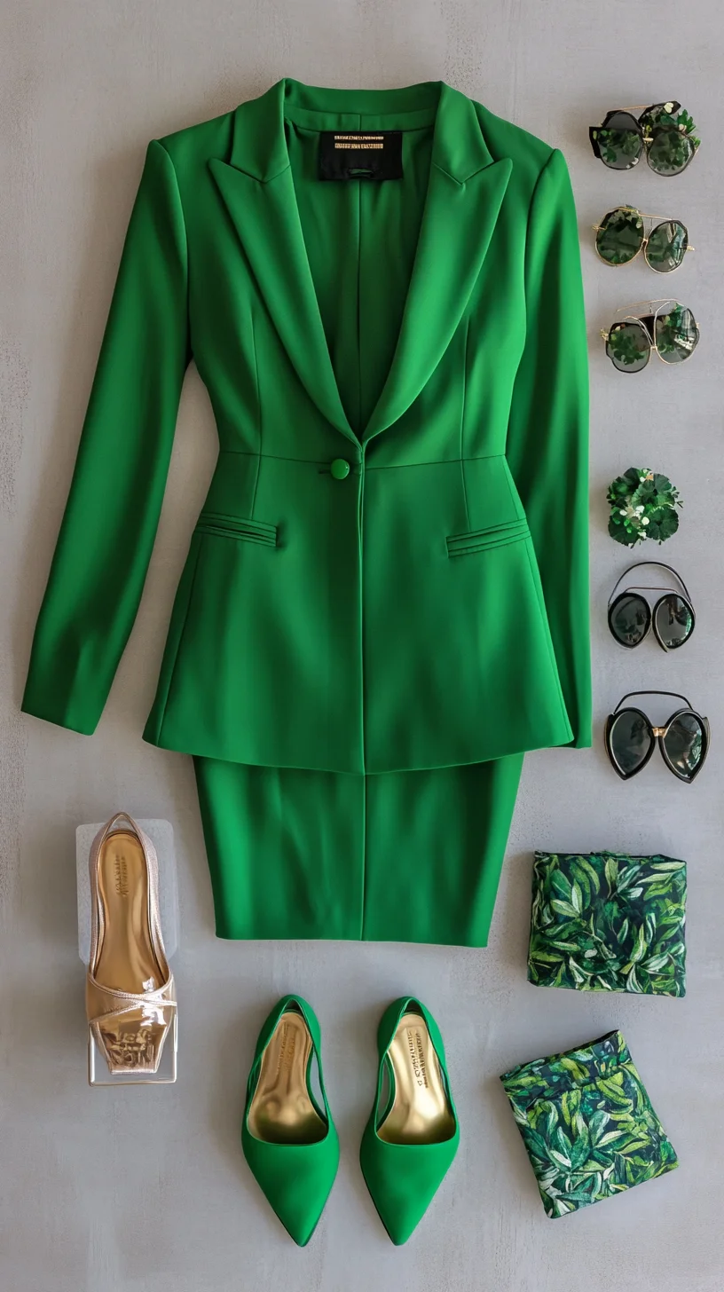 Elevate Your Wardrobe with Dazzling Green Tailoring: Chic and Confident Looks!