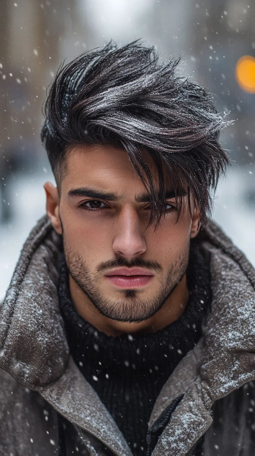Elevate Your Winter Look with Edgy Textured Hair and Cozy Layers