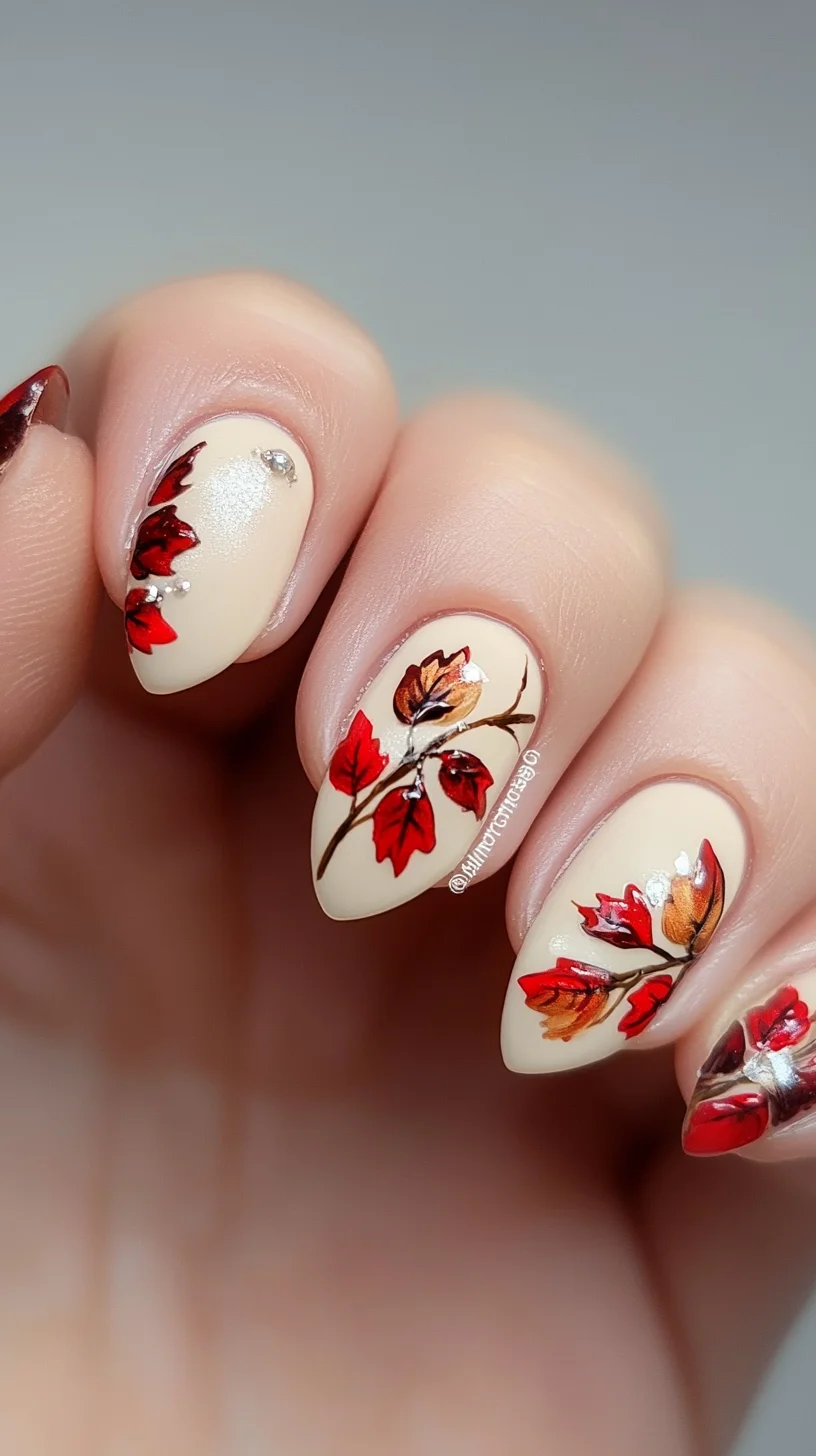 Embrace Autumn Elegance with Gorgeous Leaf-Inspired Nail Art