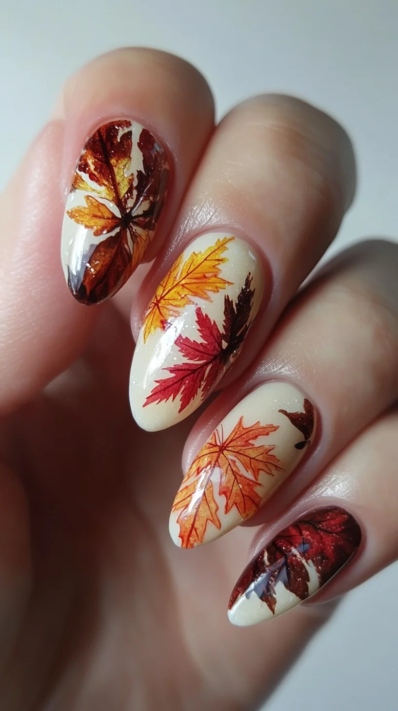 Embrace Autumn Elegance with Stunning Fall Leaf Nail Art