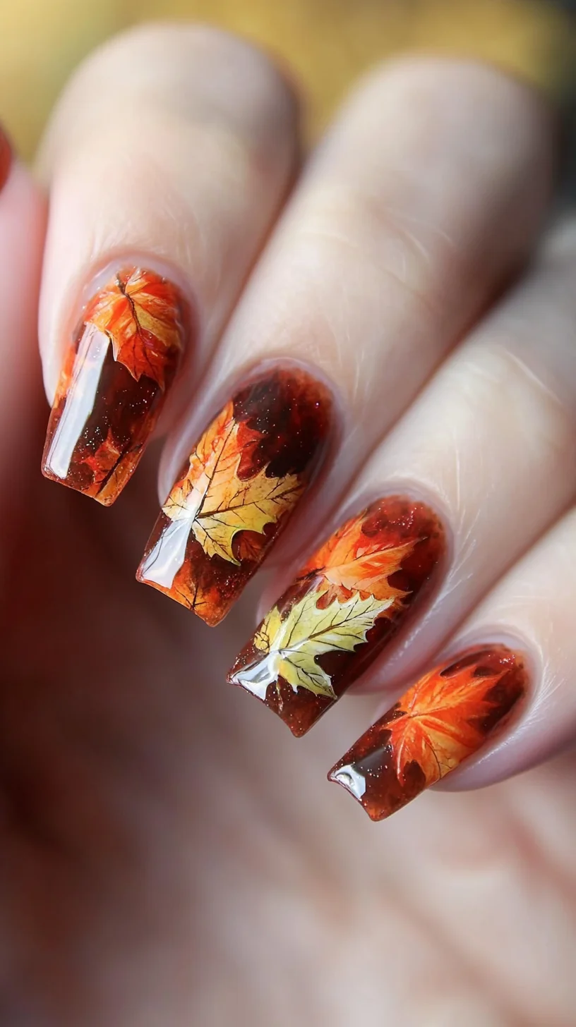 Embrace Autumn Elegance with Stunning Leaf-Inspired Nail Art