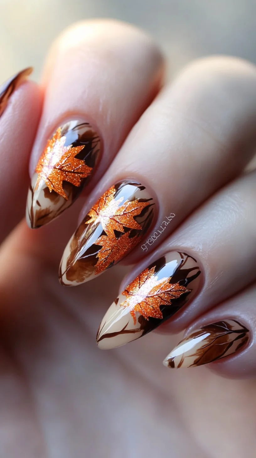 Embrace Autumn Vibes with Stunning Leaf-Inspired Nail Art
