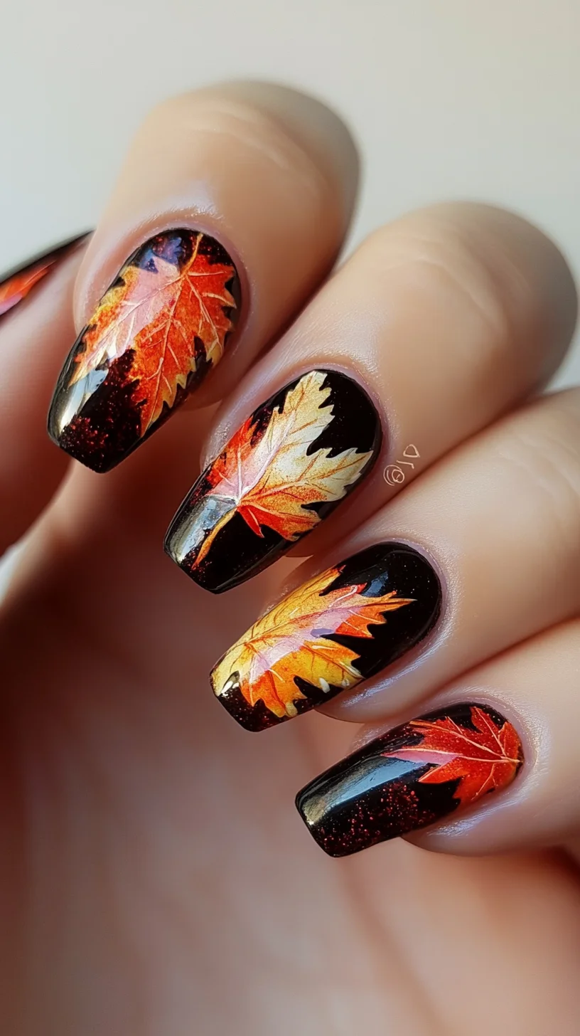 Embrace Autumn Vibes with Stunning Leaf-Inspired Nail Art