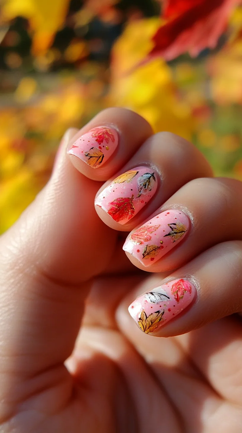 Embrace Autumn with Delightful Floral Nail Art
