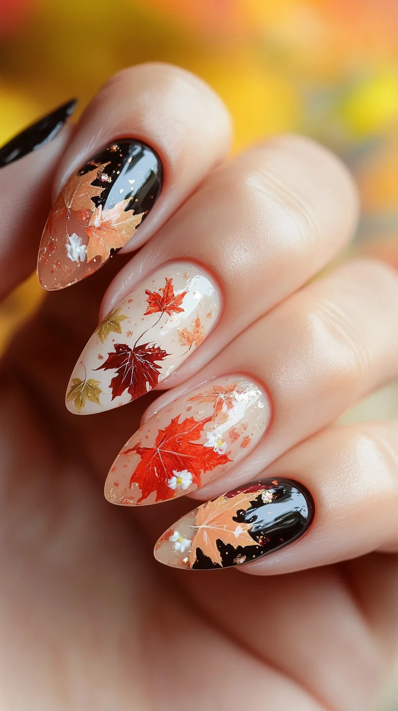 Embrace Autumn's Charm with Stunning Leaf-Inspired Nail Art