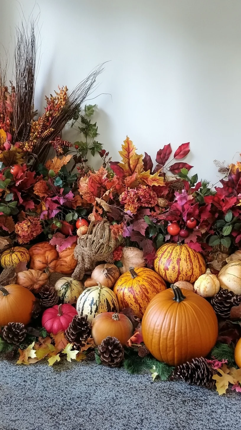 Embrace Autumn's Warmth with a Lush, Rustic Harvest Display