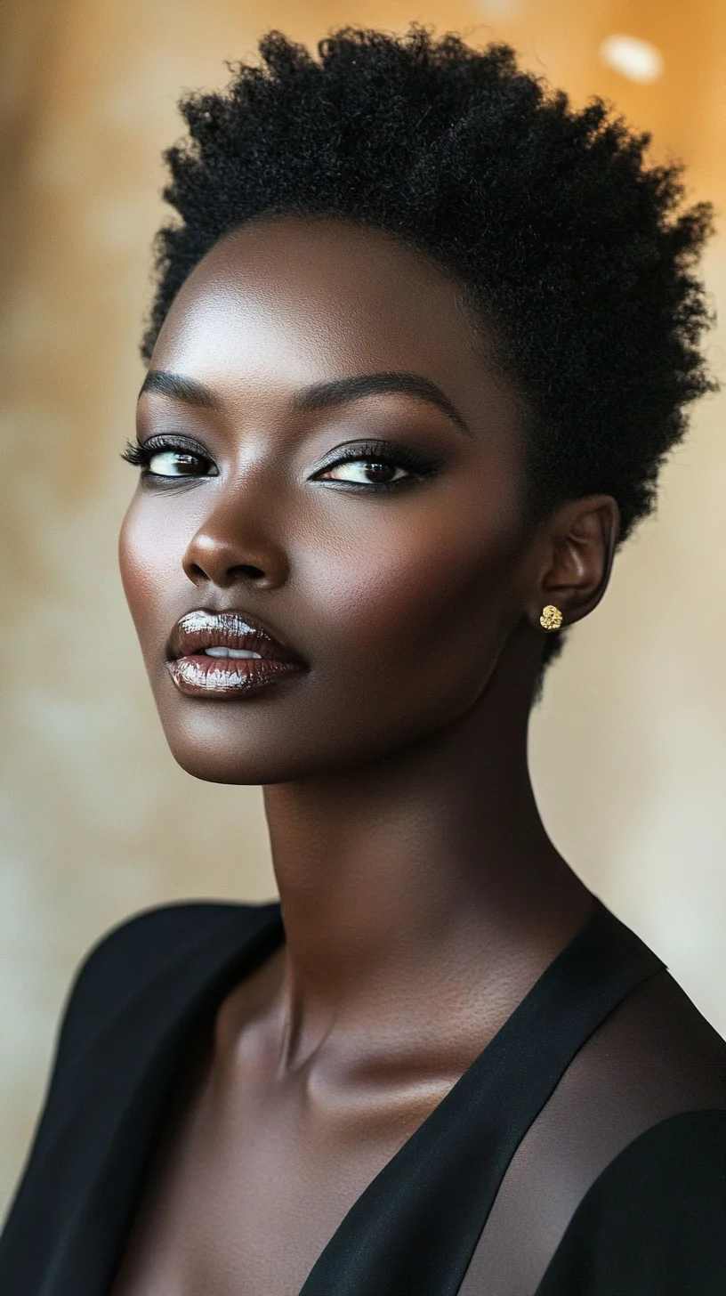 Embrace Bold Elegance with a Chic Short Natural Hairstyle
