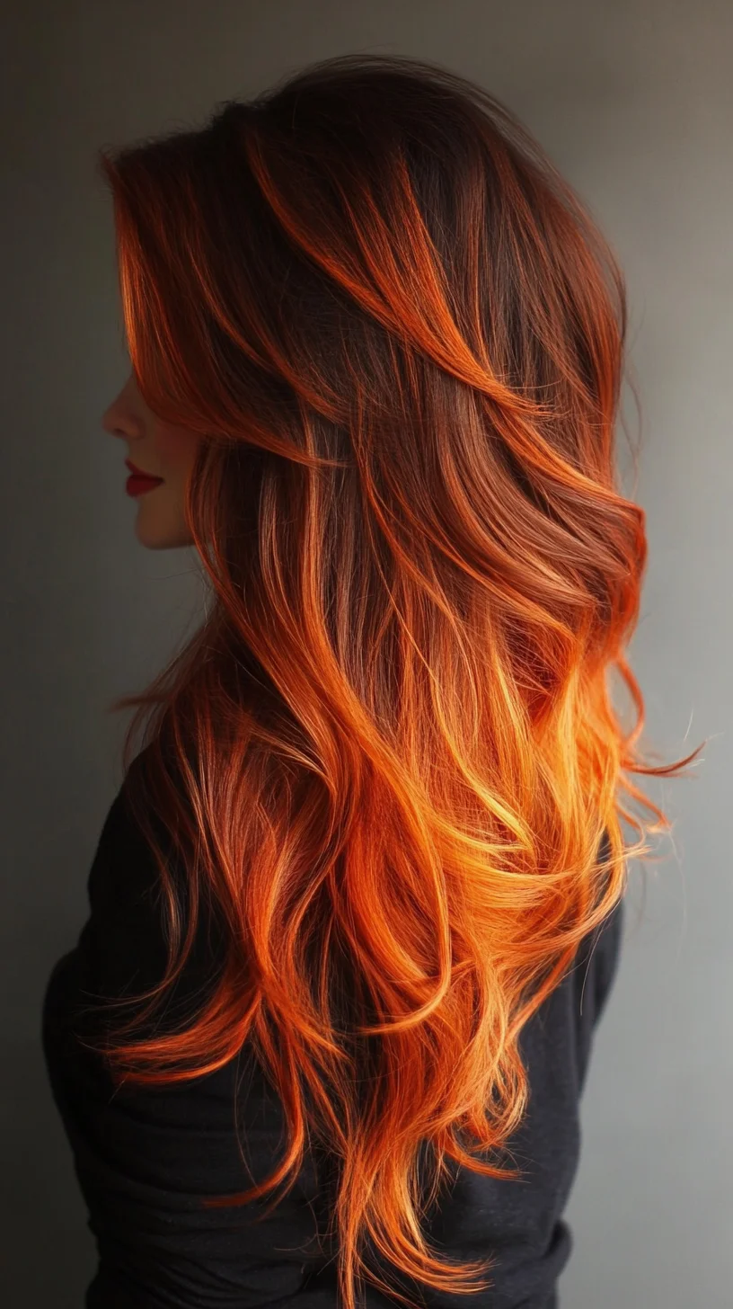 Embrace Bold Elegance with Fiery Ombre Waves