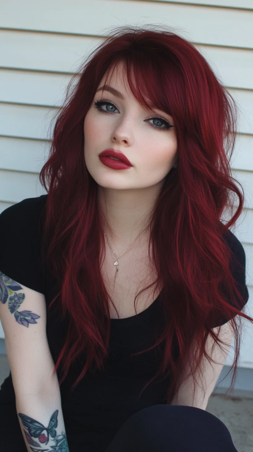 Embrace Bold Elegance with Vibrant Wavy Red Locks