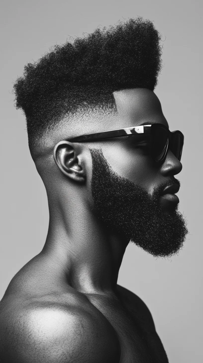 Embrace Boldness: The High-Top Fade with Statement Accessories