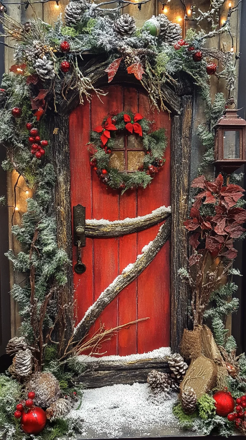 Embrace Cozy Charm with Festive Rustic Door Decor