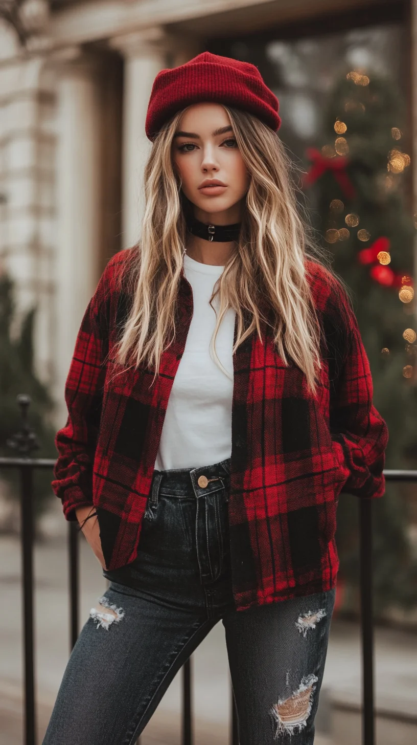 Embrace Cozy Chic: Layering with a Classic Plaid Flannel Look
