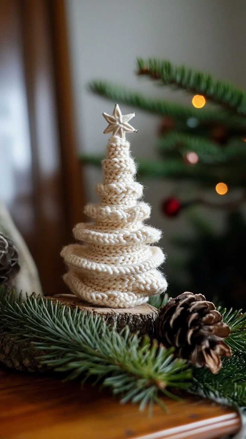 Embrace Cozy Minimalism with This Whimsical Knitted Christmas Tree