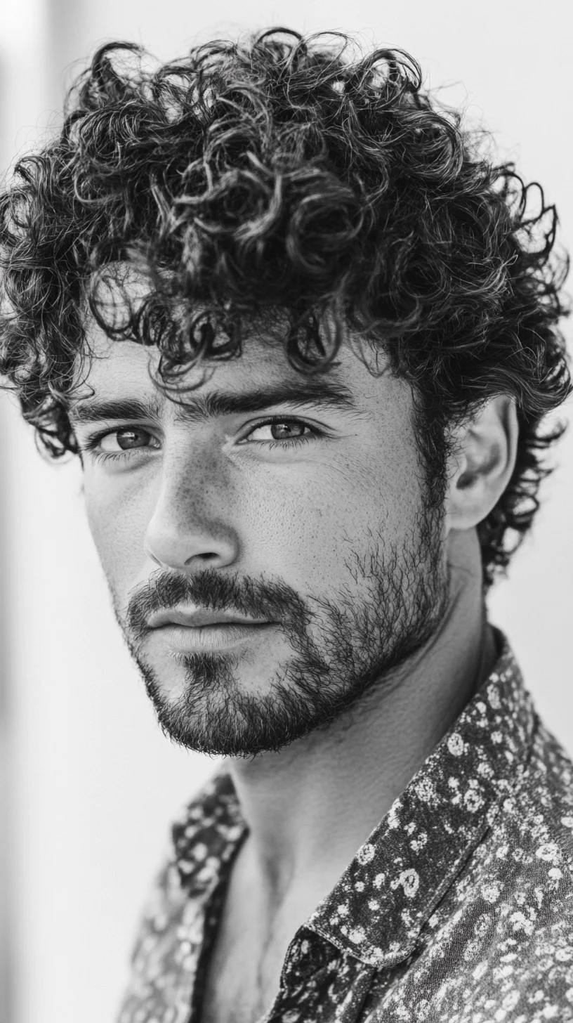 Embrace Effortless Charm with Curly Textured Hair and Bold Patterns