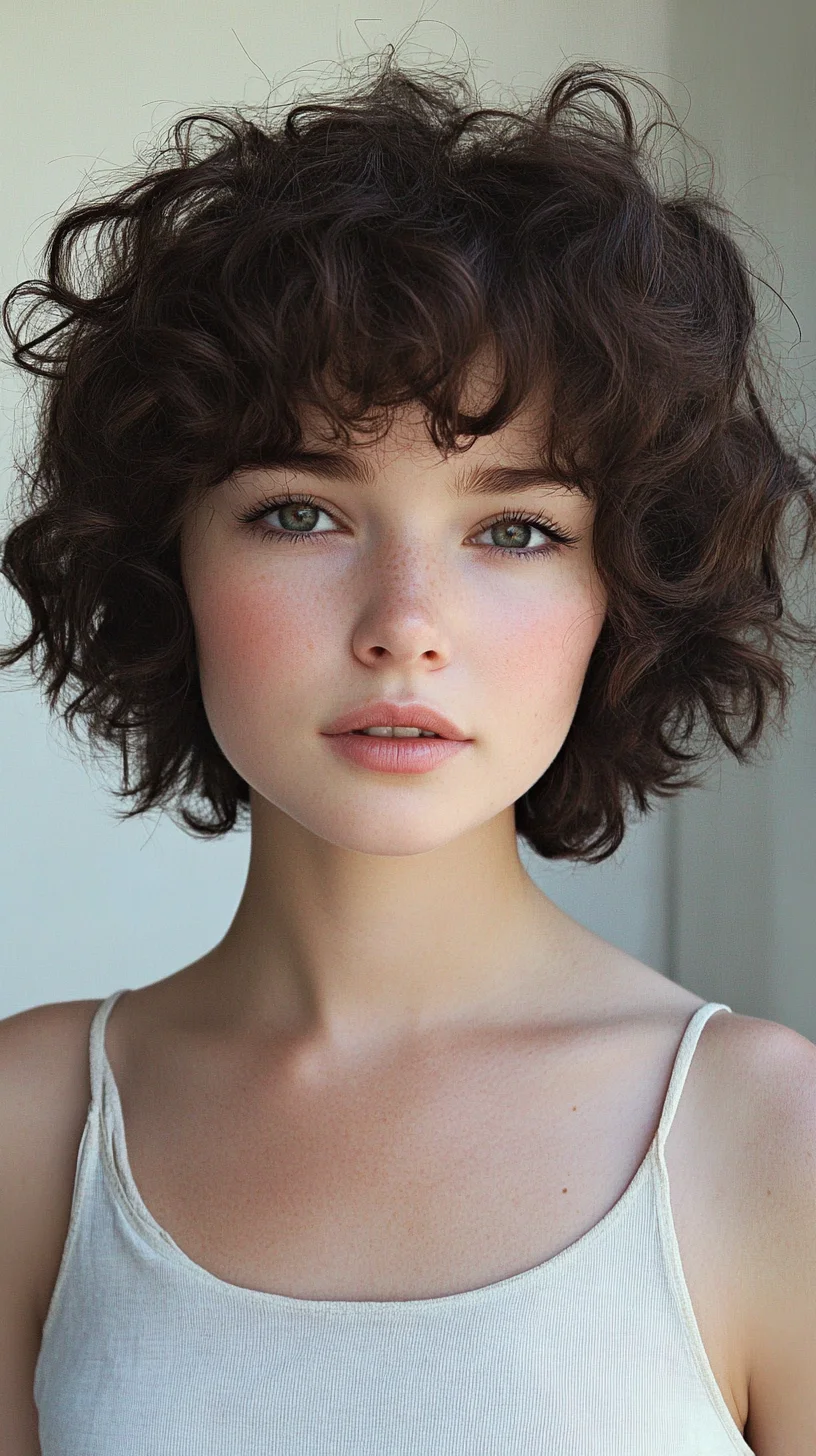 Embrace Effortless Charm with this Lush Curly Bob Hairstyle