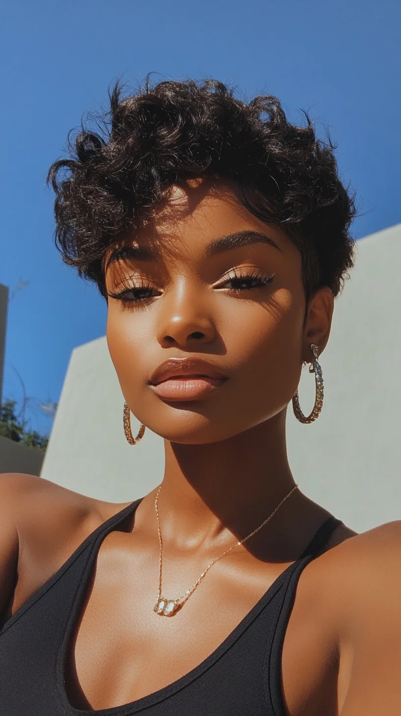 Embrace Effortless Elegance with Chic Curly Pixie Perfection