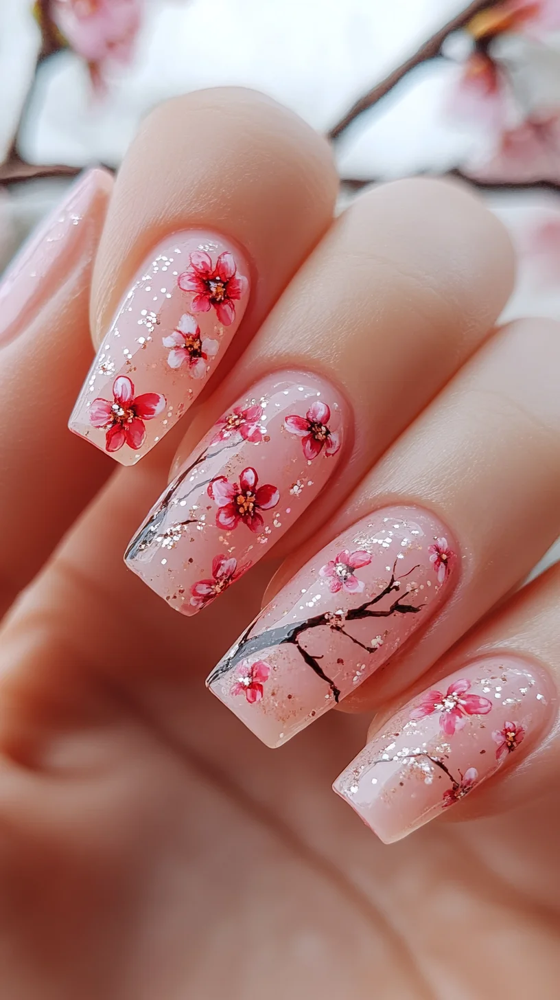 Embrace Elegance: Cherry Blossom Nail Art for Radiant Spring Vibes