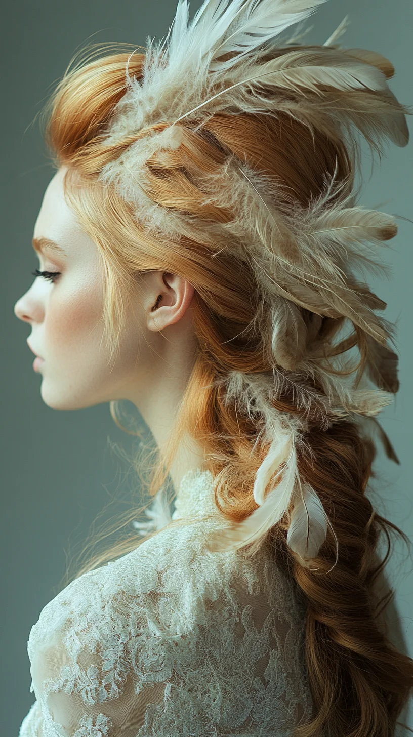 Embrace Elegance: The Feathered Crown Hairstyle for a Whimsical Touch