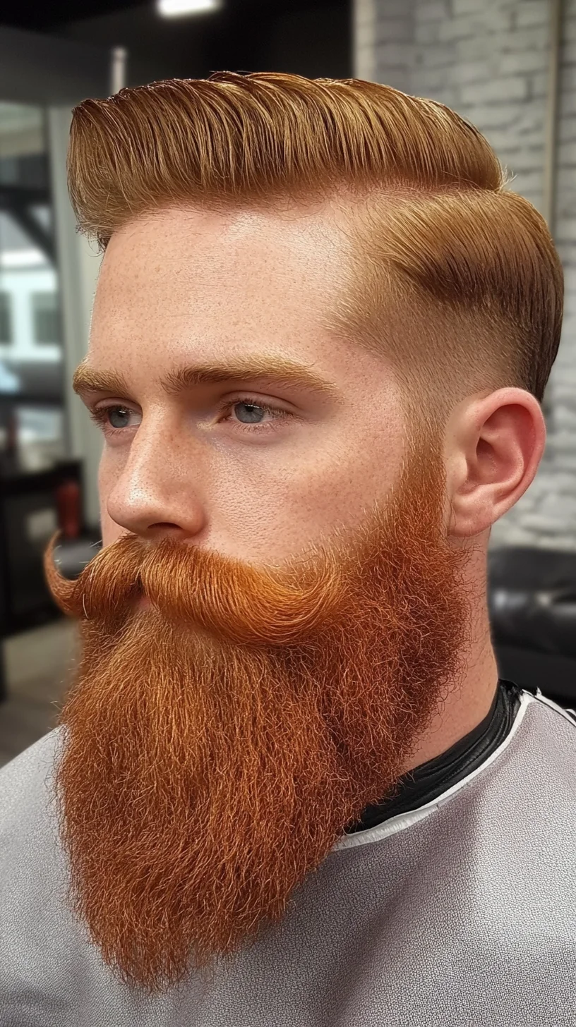 Embrace Elegance: The Majestic Full Beard with Distinctive Mustache Twists
