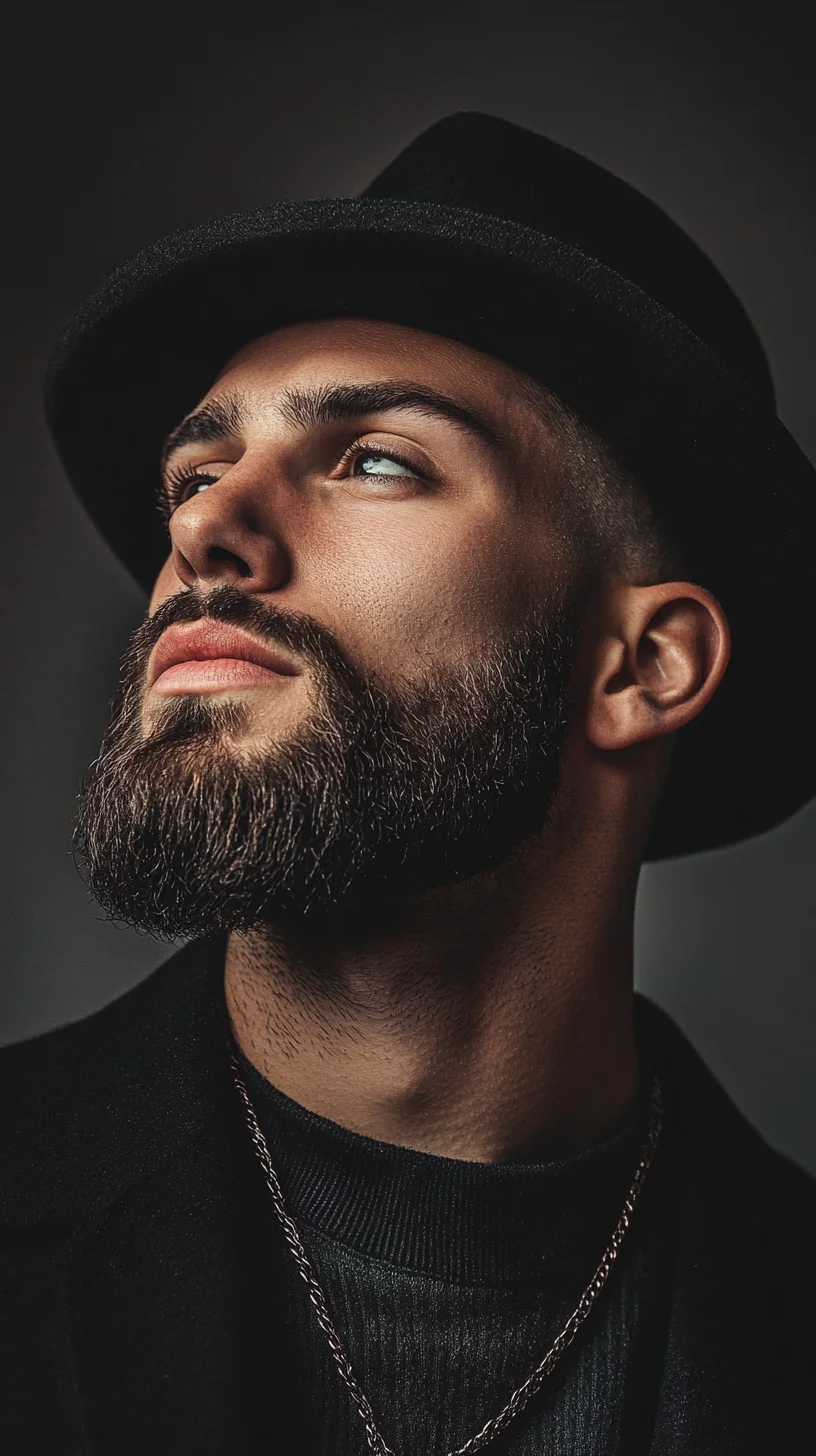 Embrace Elegance: The Refined Full Beard with Sharp Fade