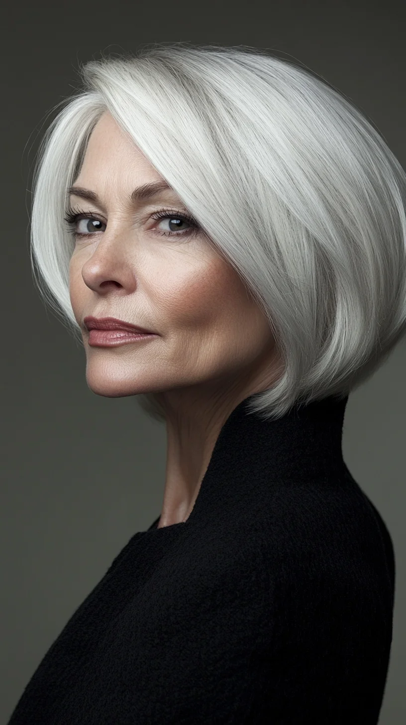 Embrace Elegance: The Sleek Silver Bob That Defines Modern Sophistication