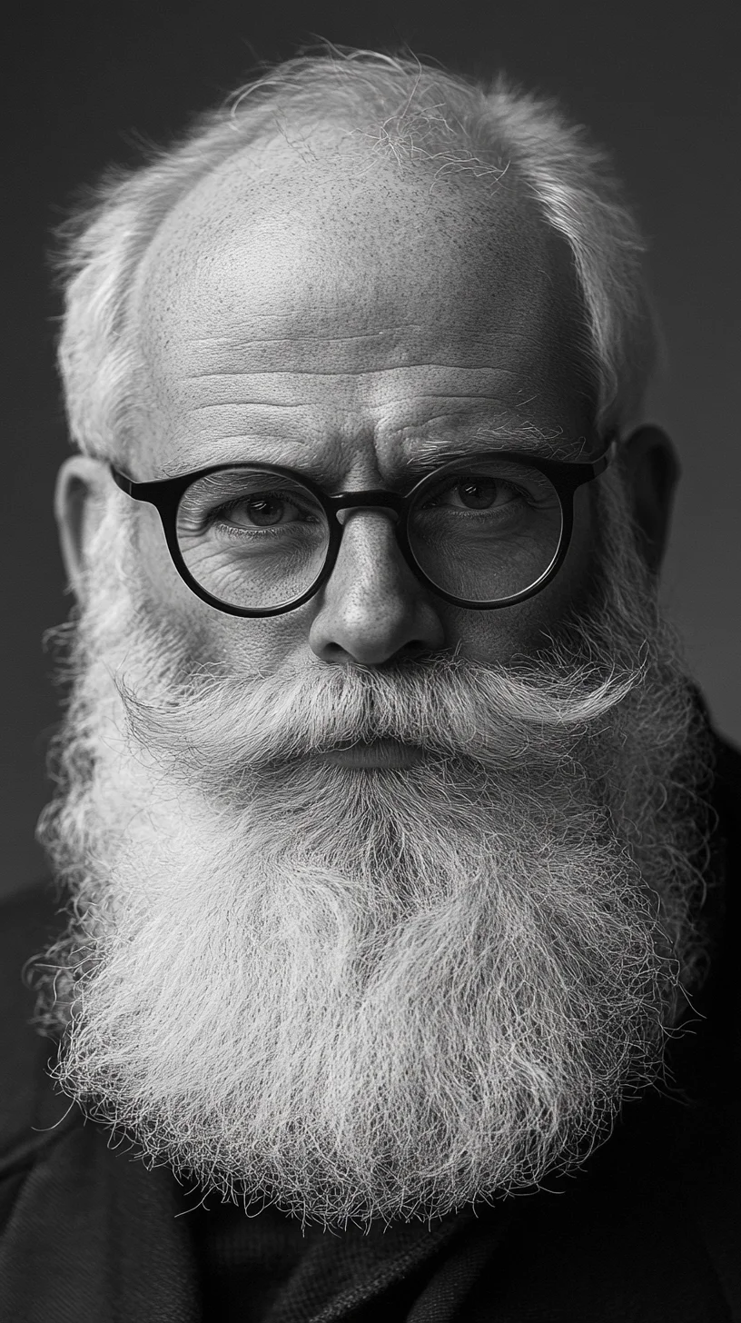 Embrace Elegance: The Timeless Full Beard with Distinctive Mustache Twists