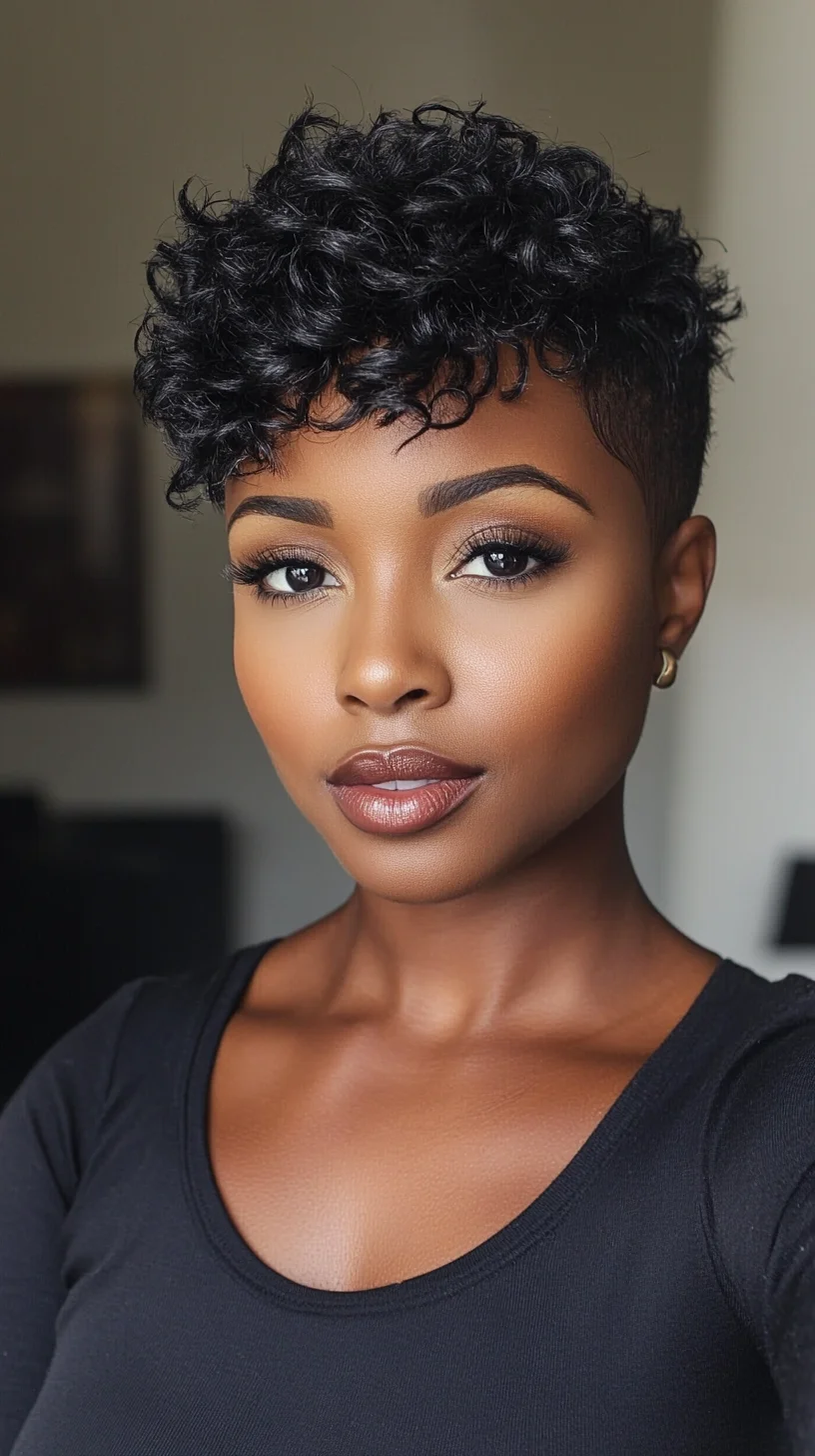 Embrace Elegance with a Chic Curly Pixie Cut - Perfect for Making a Statement!