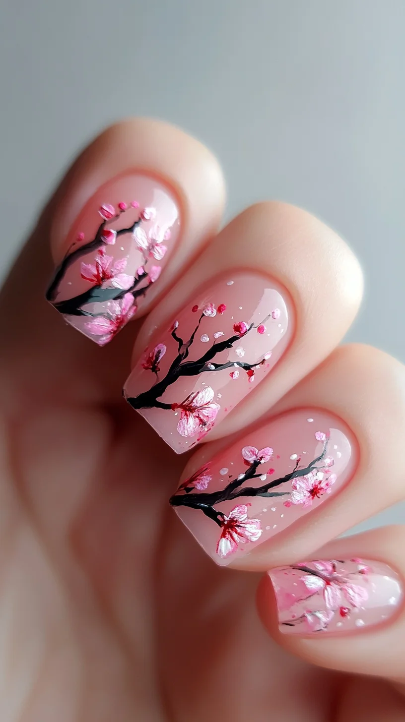 Embrace Elegance with Cherry Blossom Nail Art: A Springtime Sensation