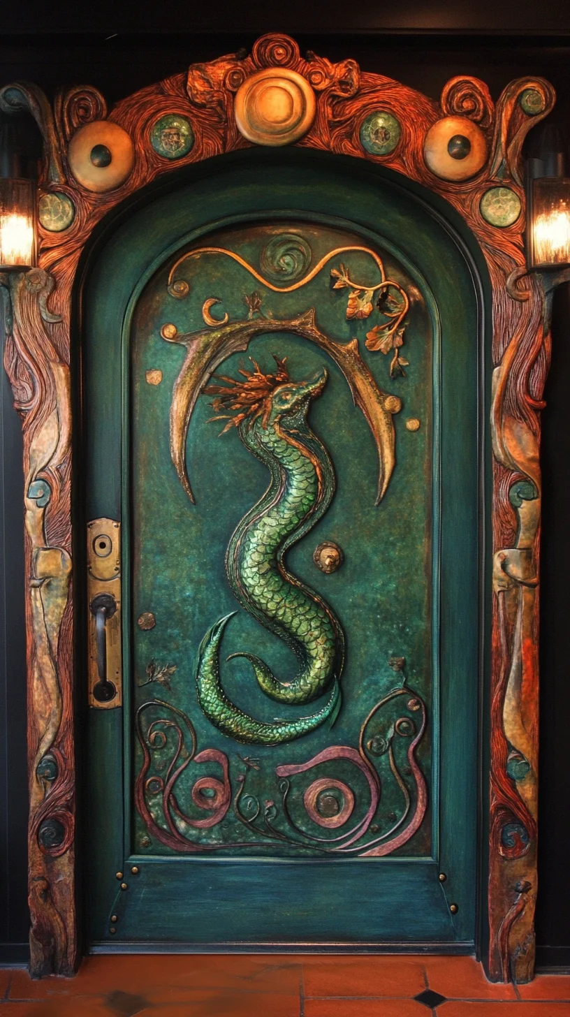 Embrace Enchantment: A Whimsical Mythical Doorway Masterpiece