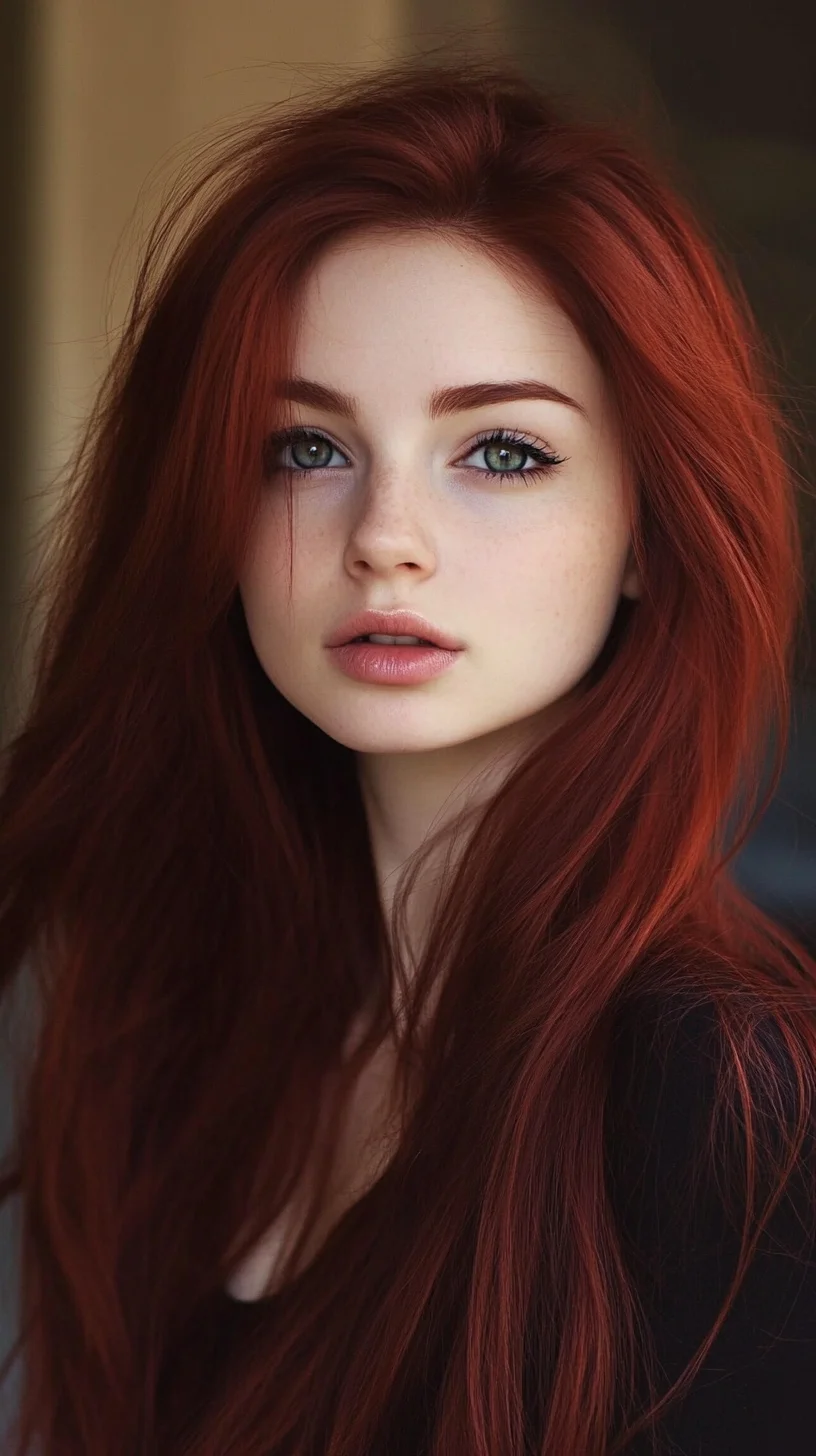 Embrace Luscious Layers: The Alluring Long Red Hairstyle