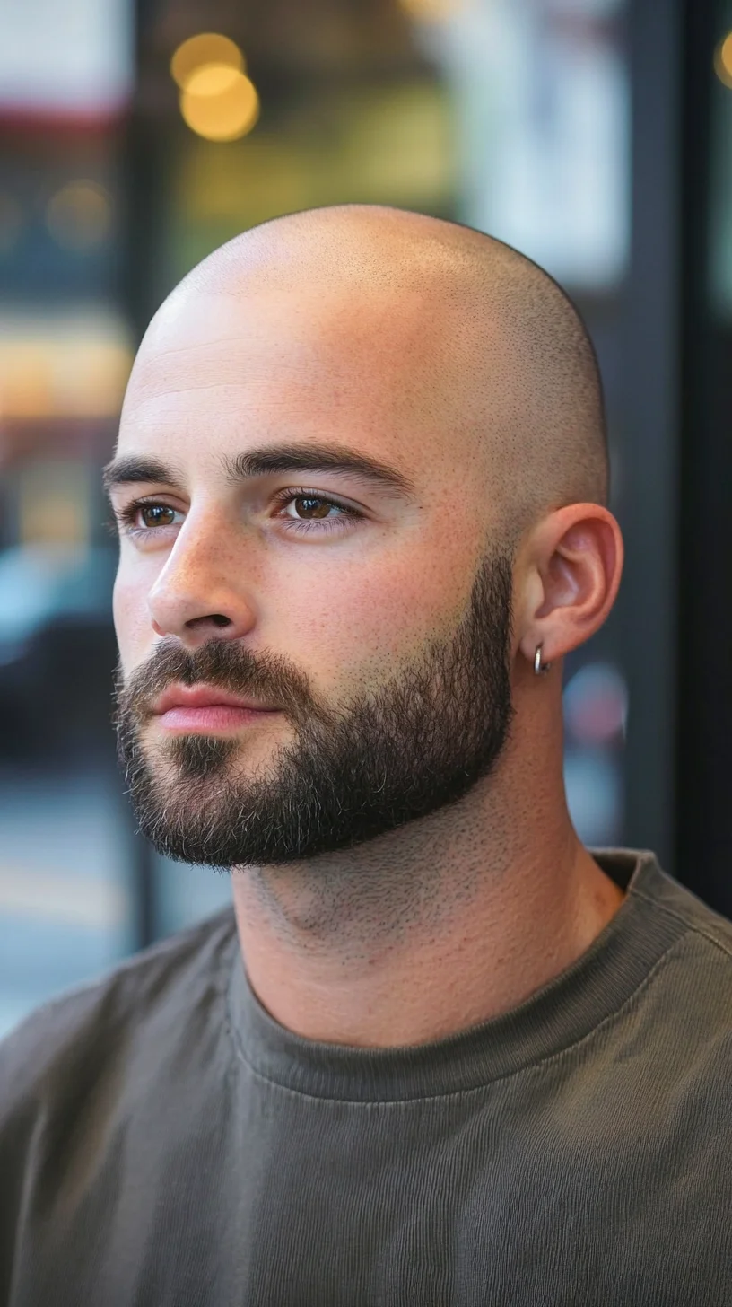 Embrace Minimalism: The Effortlessly Cool Bald and Bearded Look