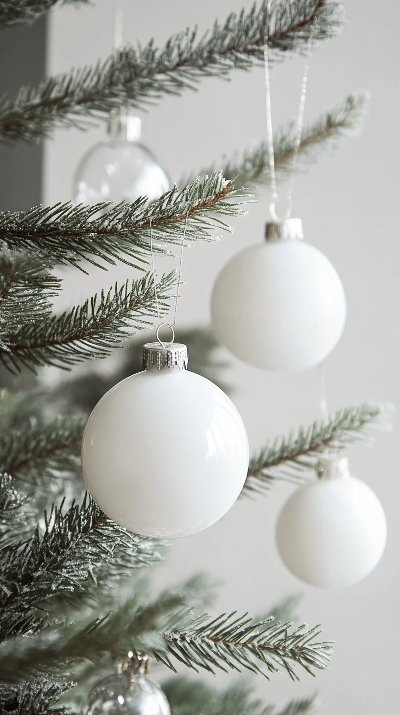 Embrace Minimalist Elegance with Frosted Holiday Ornaments