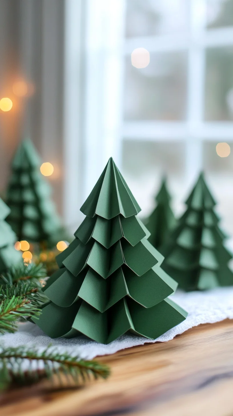 Embrace Minimalist Holiday Charm with Stunning Paper Tree Decor