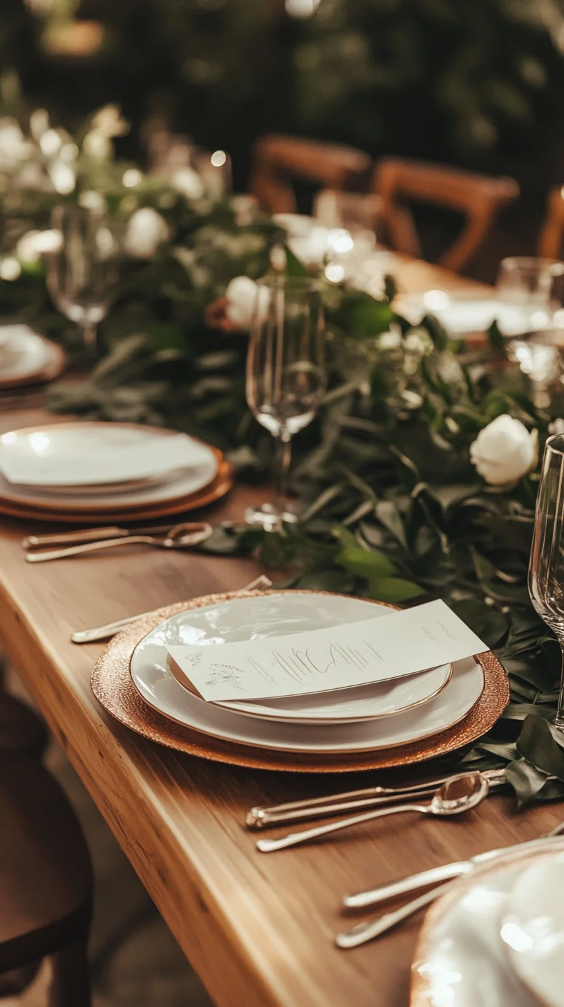 Embrace Nature: Create a Lush Dining Experience with Greenery and Elegance